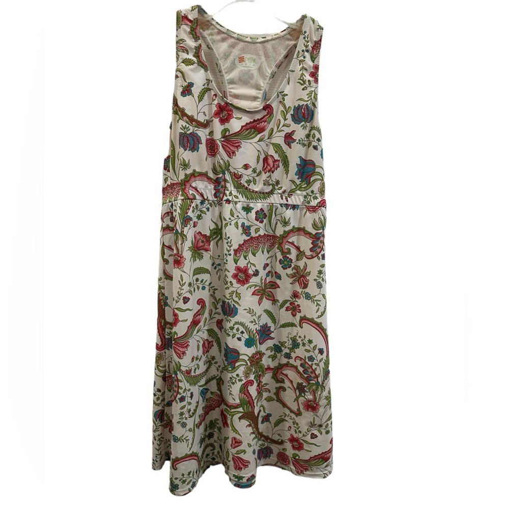 Spunk wear floral print swim dress size small EUC
